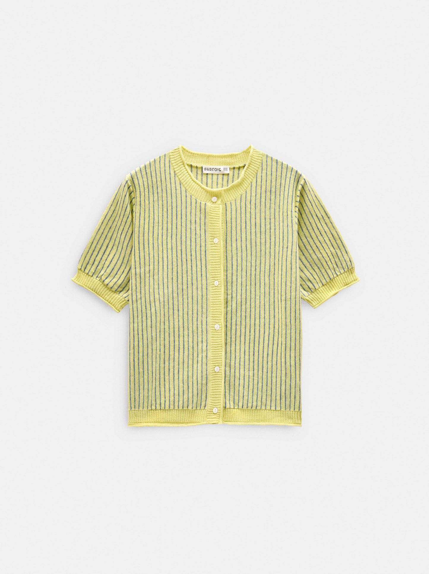 Striped Linen-Blend Cardigan