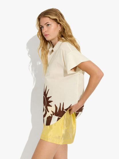 Blouse With Printed Suns 100% Cotton