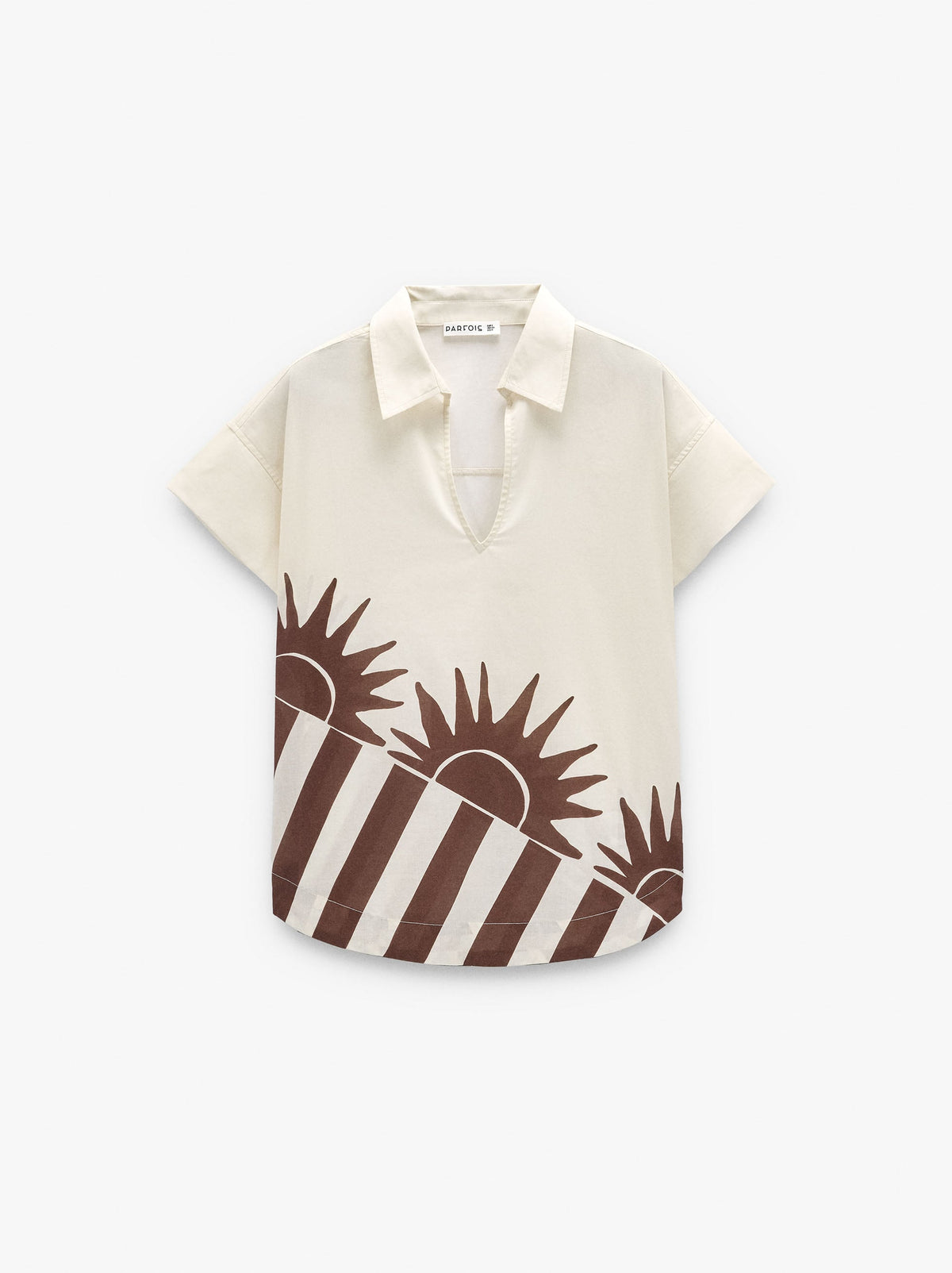 Blouse With Printed Suns 100% Cotton