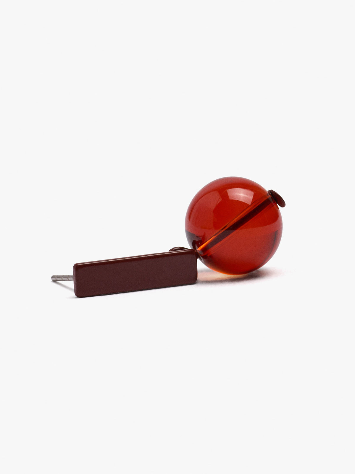 Bar Earrings With A Resin Bead