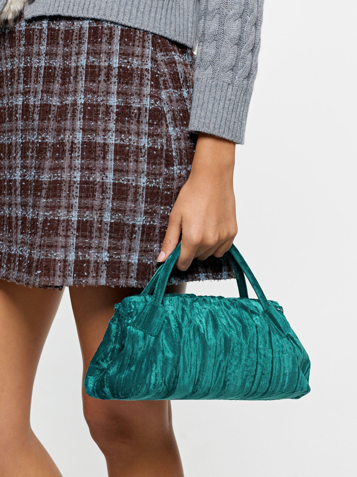 Elongated Velvet Party Bag