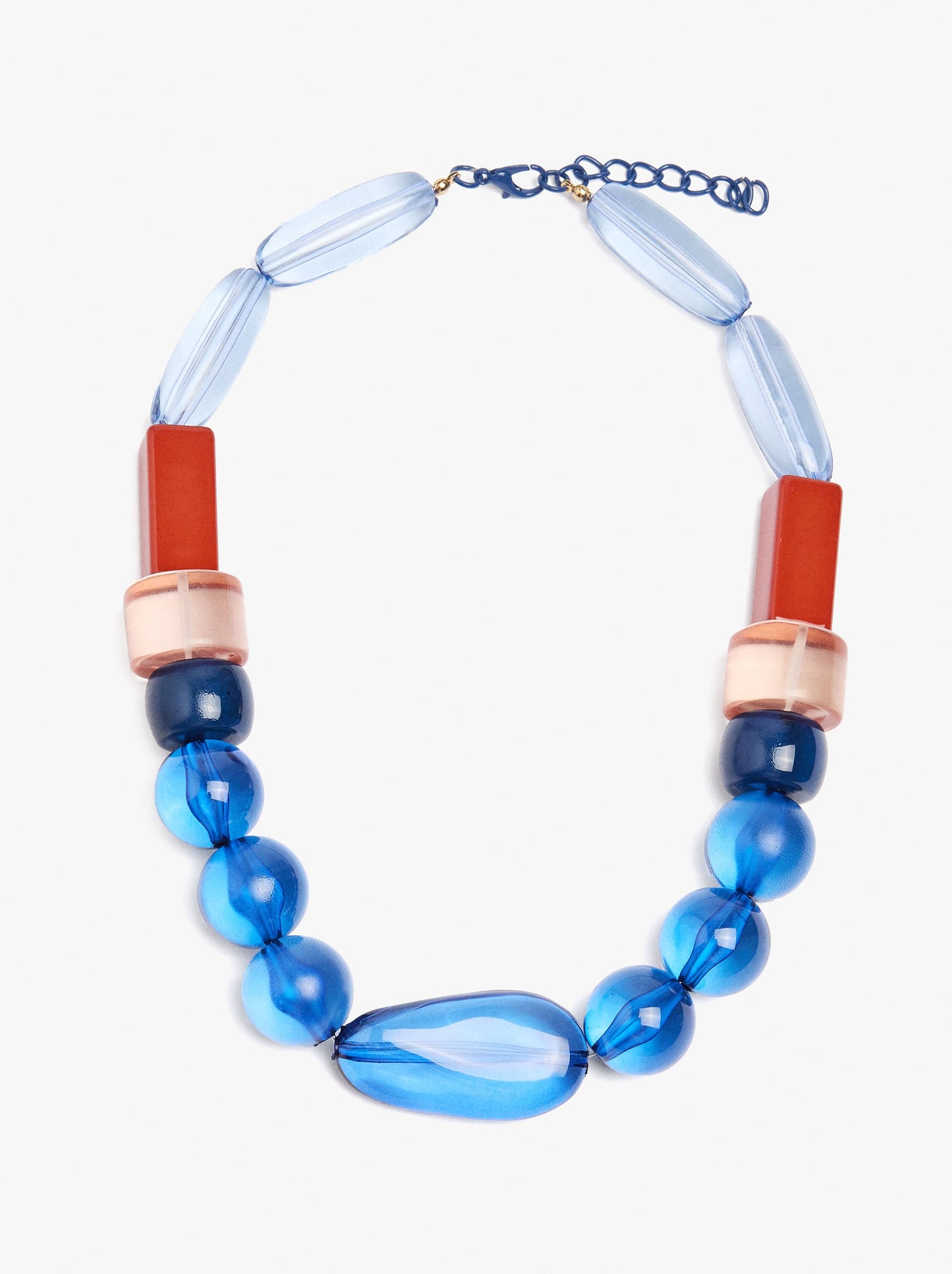 Necklace With Transparent Resin Beads
