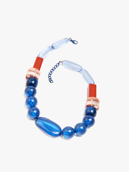Necklace With Transparent Resin Beads