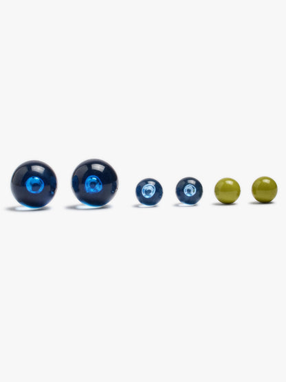 Set Of Resin Bead Earrings In A Gradient