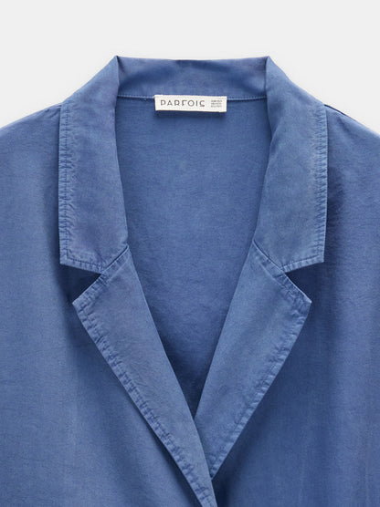 Flowy Blazer With Side Ties, 100% Lyocell