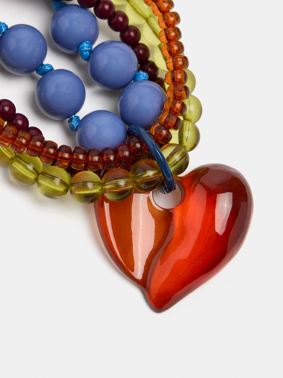 Multi-Collar With Heart Pendant