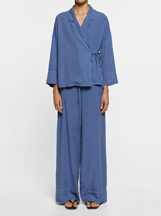 100% Lyocell Fluid Trousers With Side Pockets