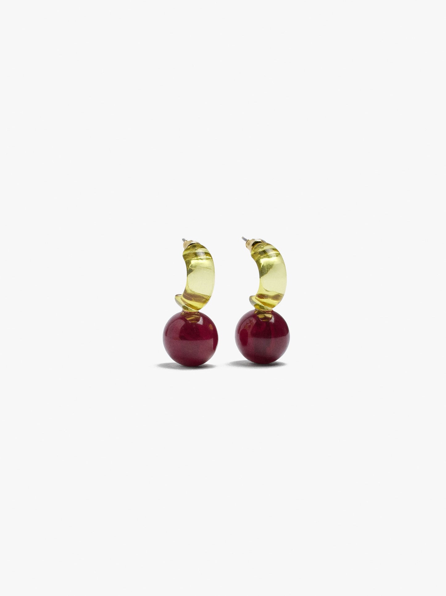 Transparent Resin Hoop Earrings
