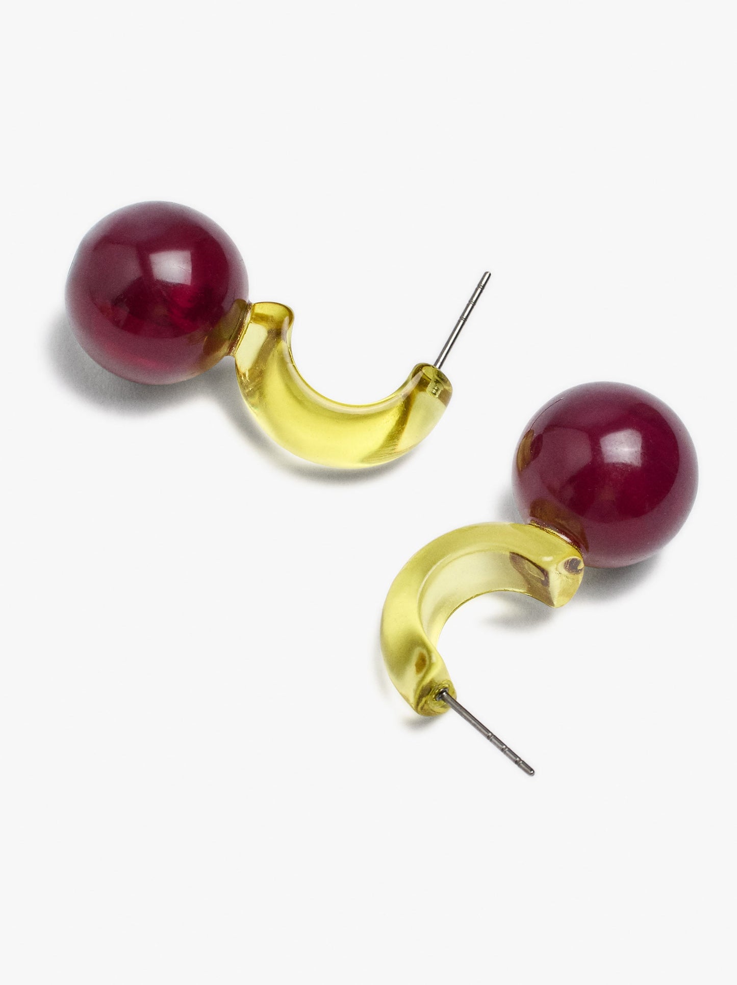 Transparent Resin Hoop Earrings