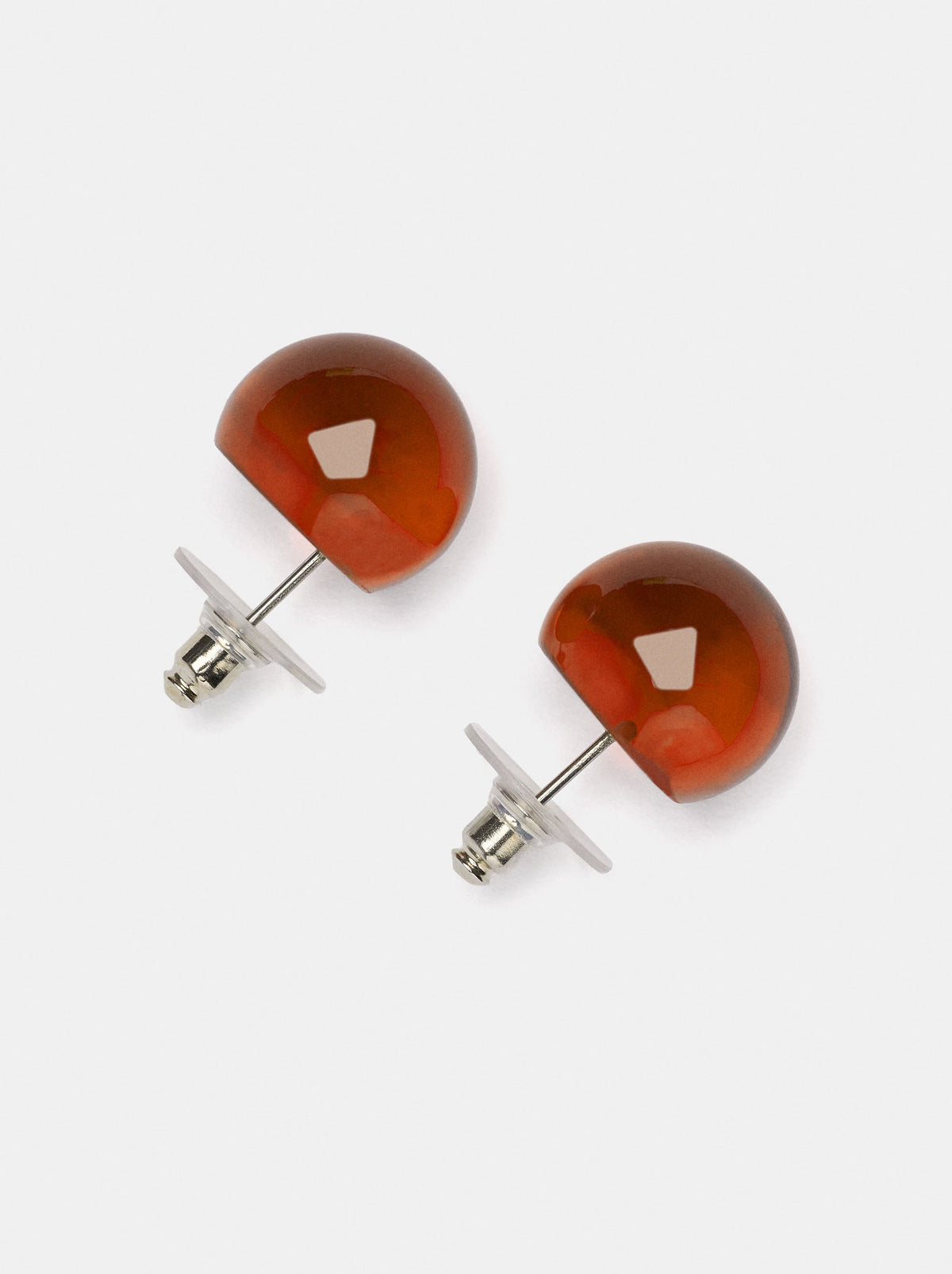 Transparent Resin Sphere Earrings
