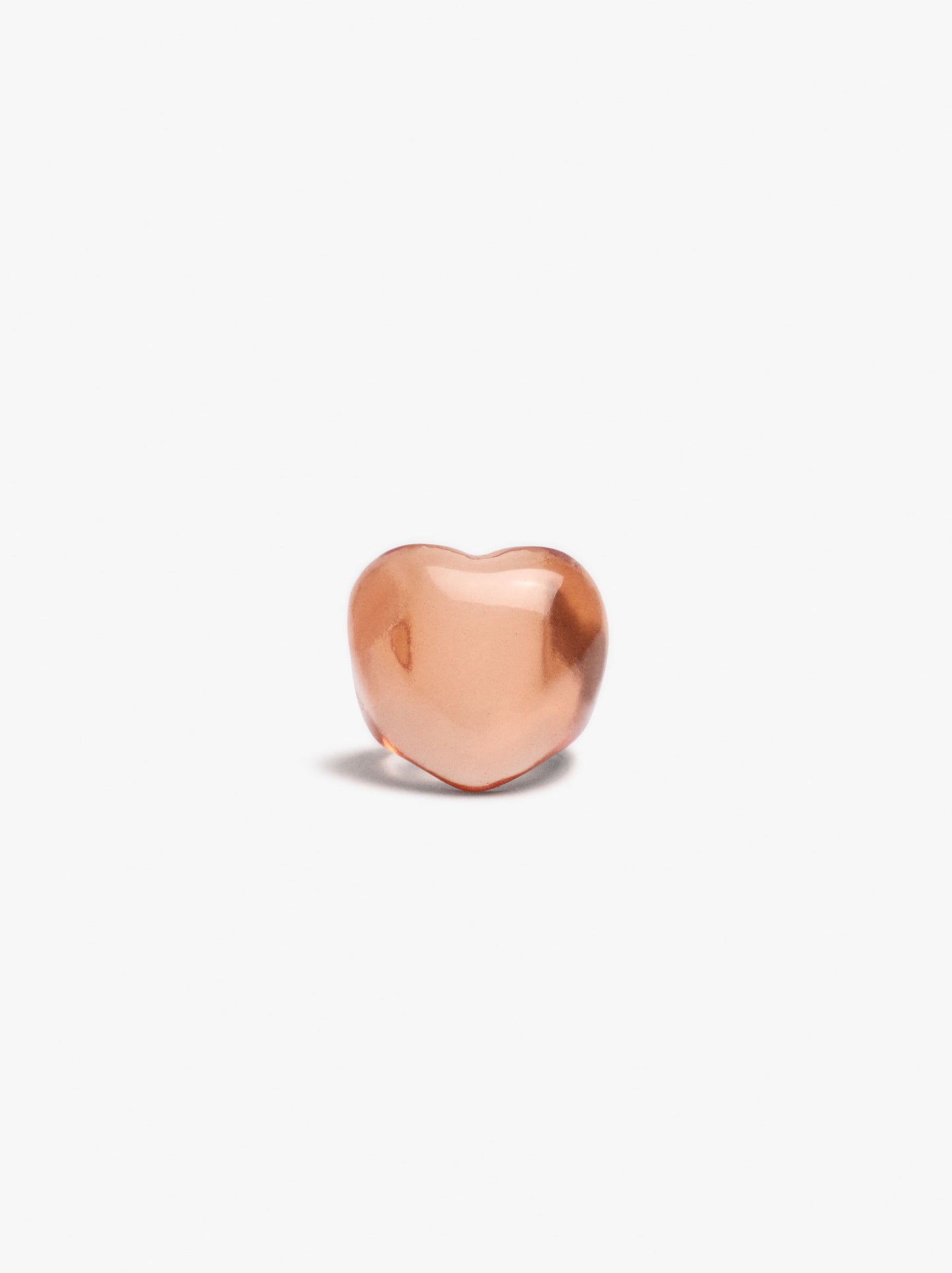 Transparent Resin Heart Ring