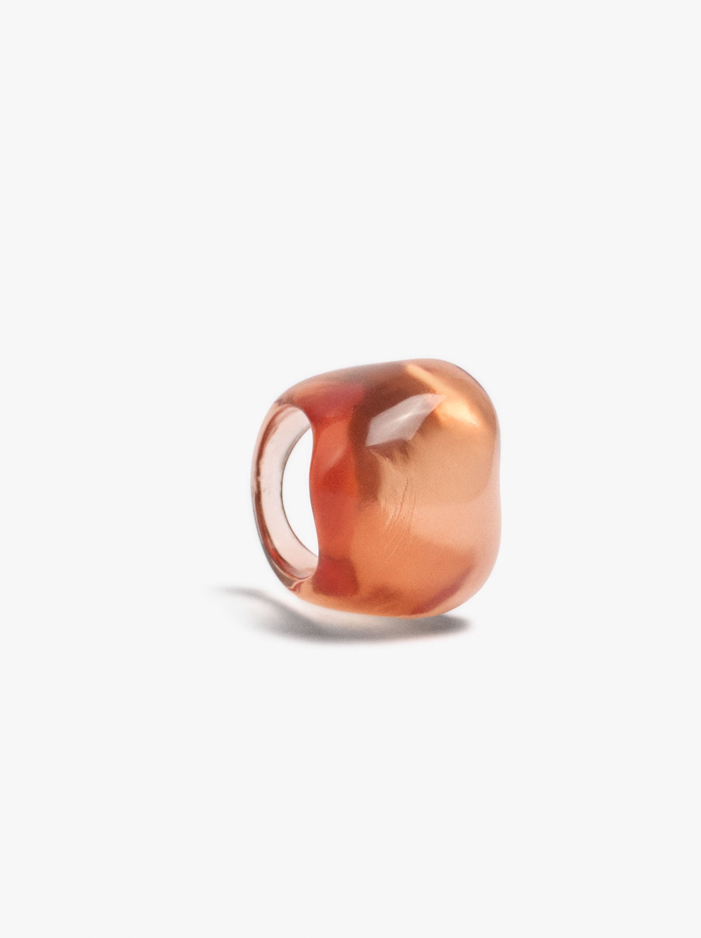 Transparent Resin Heart Ring