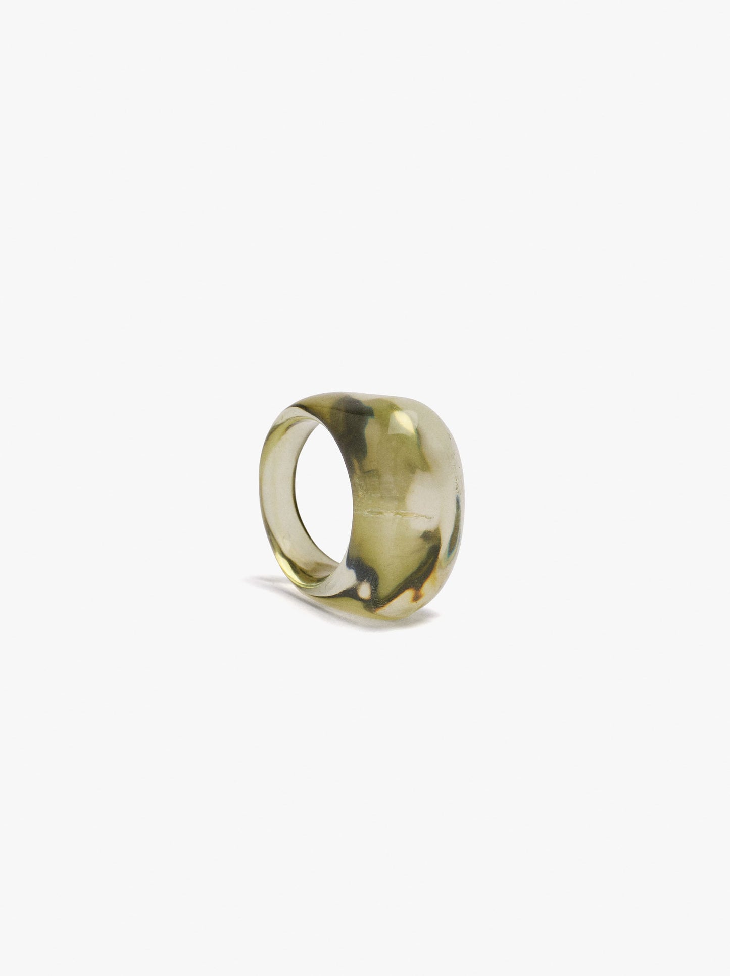 Oval Transparent Resin Ring
