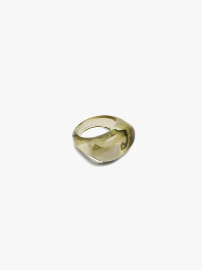 Oval Transparent Resin Ring