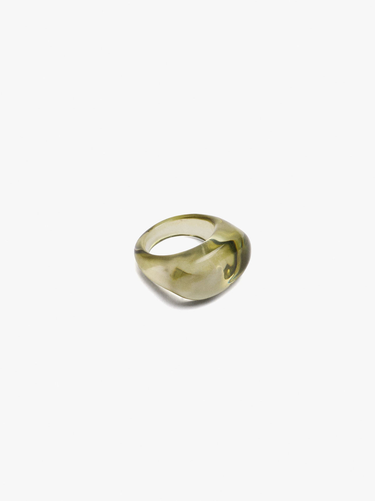 Oval Transparent Resin Ring