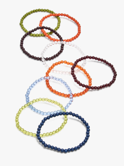 Set Of Long Resin Bracelets