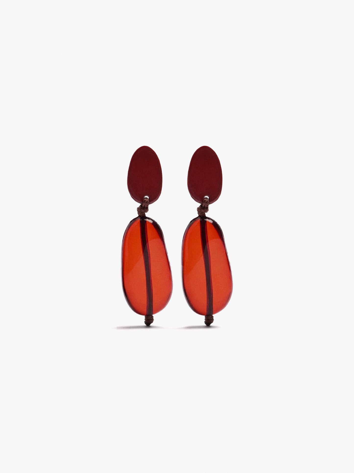 Elongated Semi-Transparent Resin Earrings