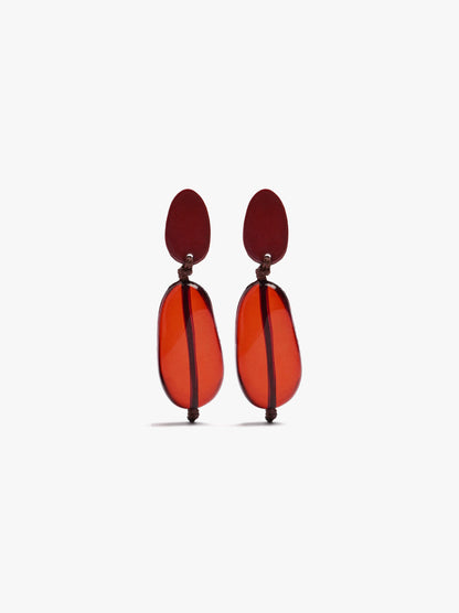 Elongated Semi-Transparent Resin Earrings