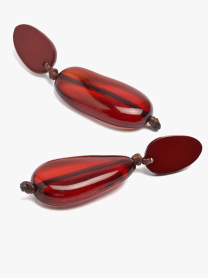 Elongated Semi-Transparent Resin Earrings