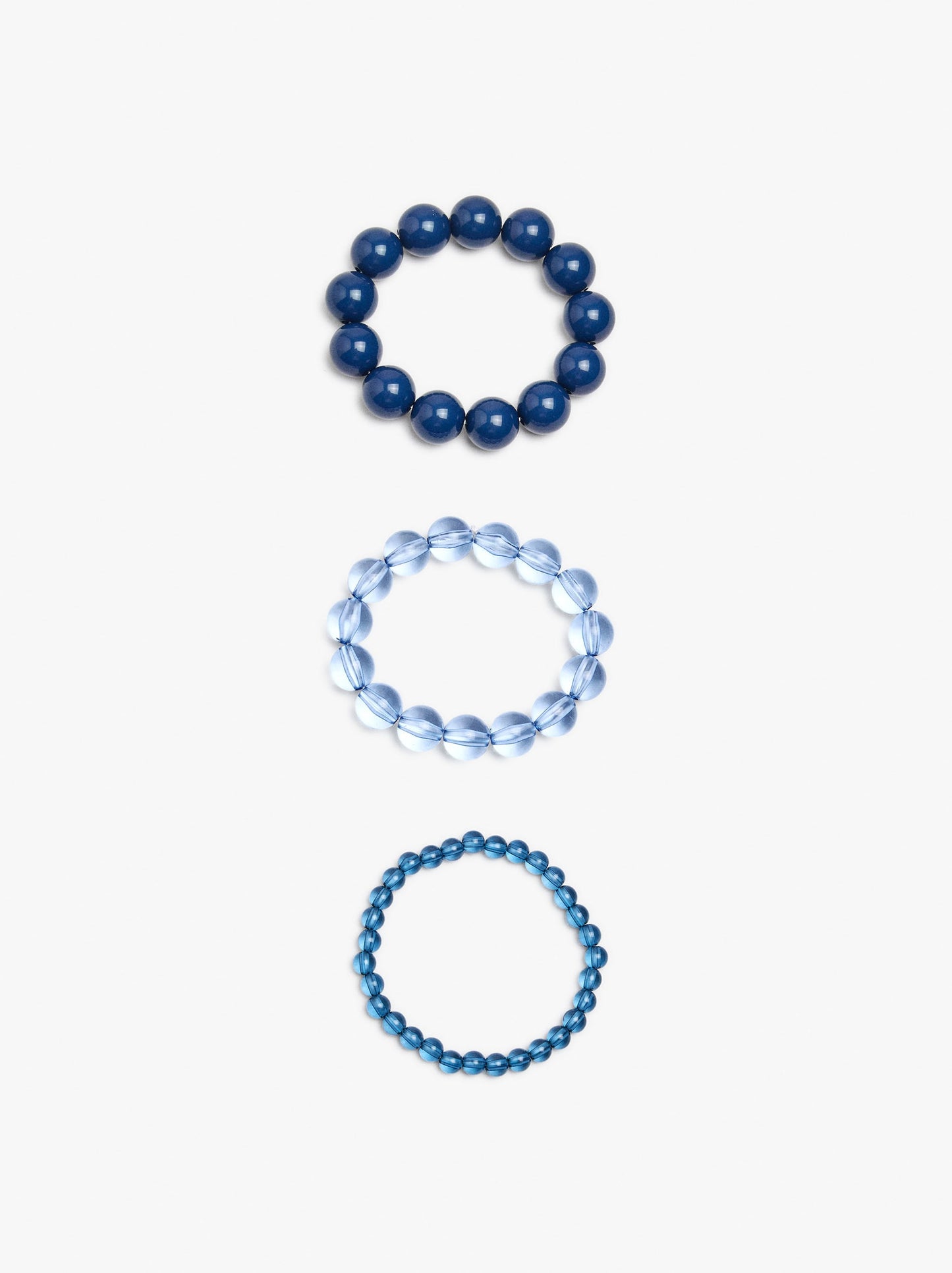 Set Of Gradient Resin Elastic Bracelets