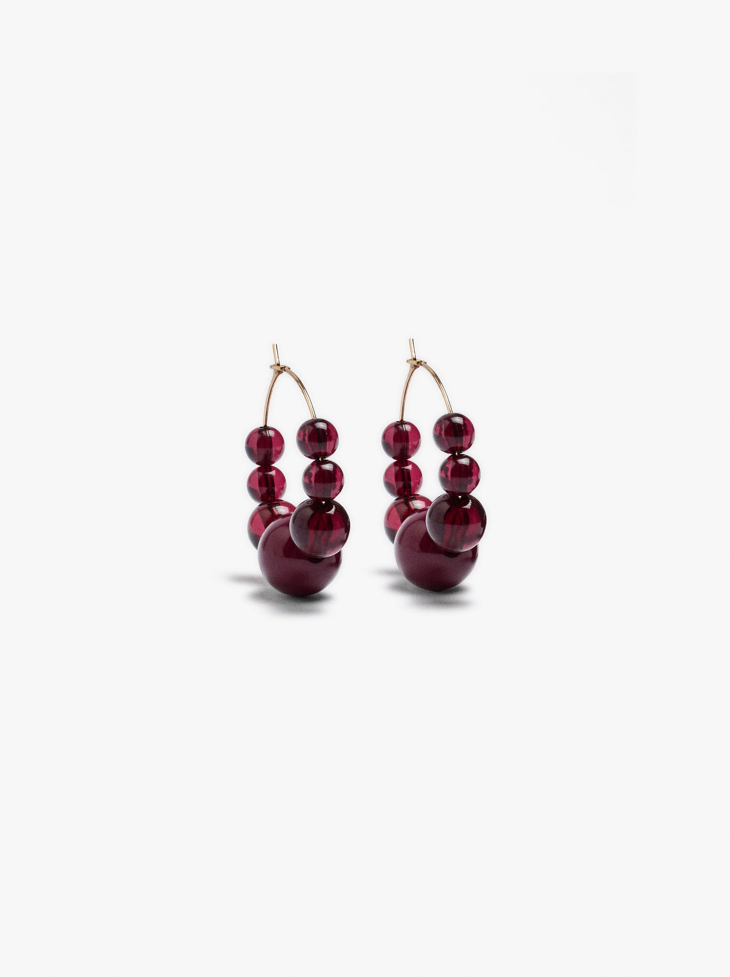 Hoop Earrings With Ombré Beads