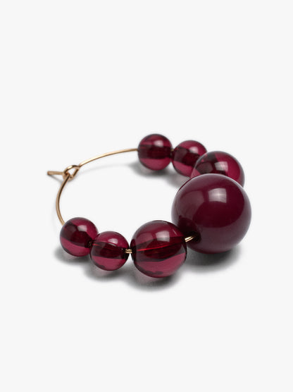 Hoop Earrings With Ombré Beads