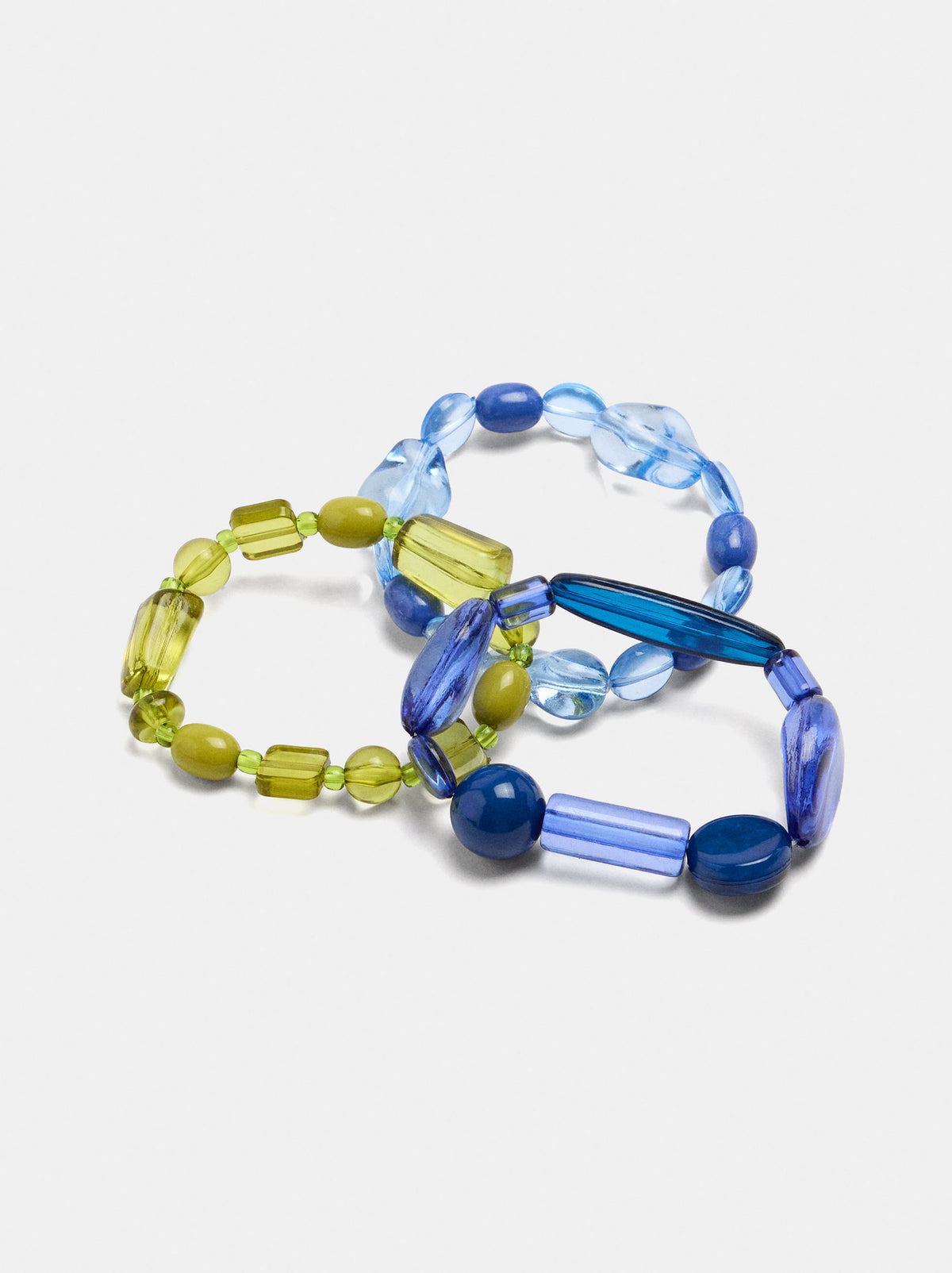 Set Of Elastic Resin Bracelets