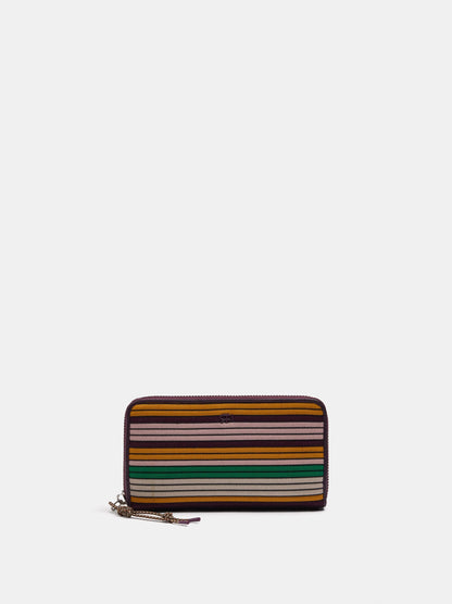 Long Striped Knit Wallet