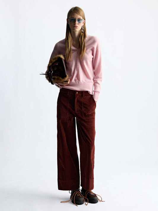 Wide-Leg Corduroy Trousers
