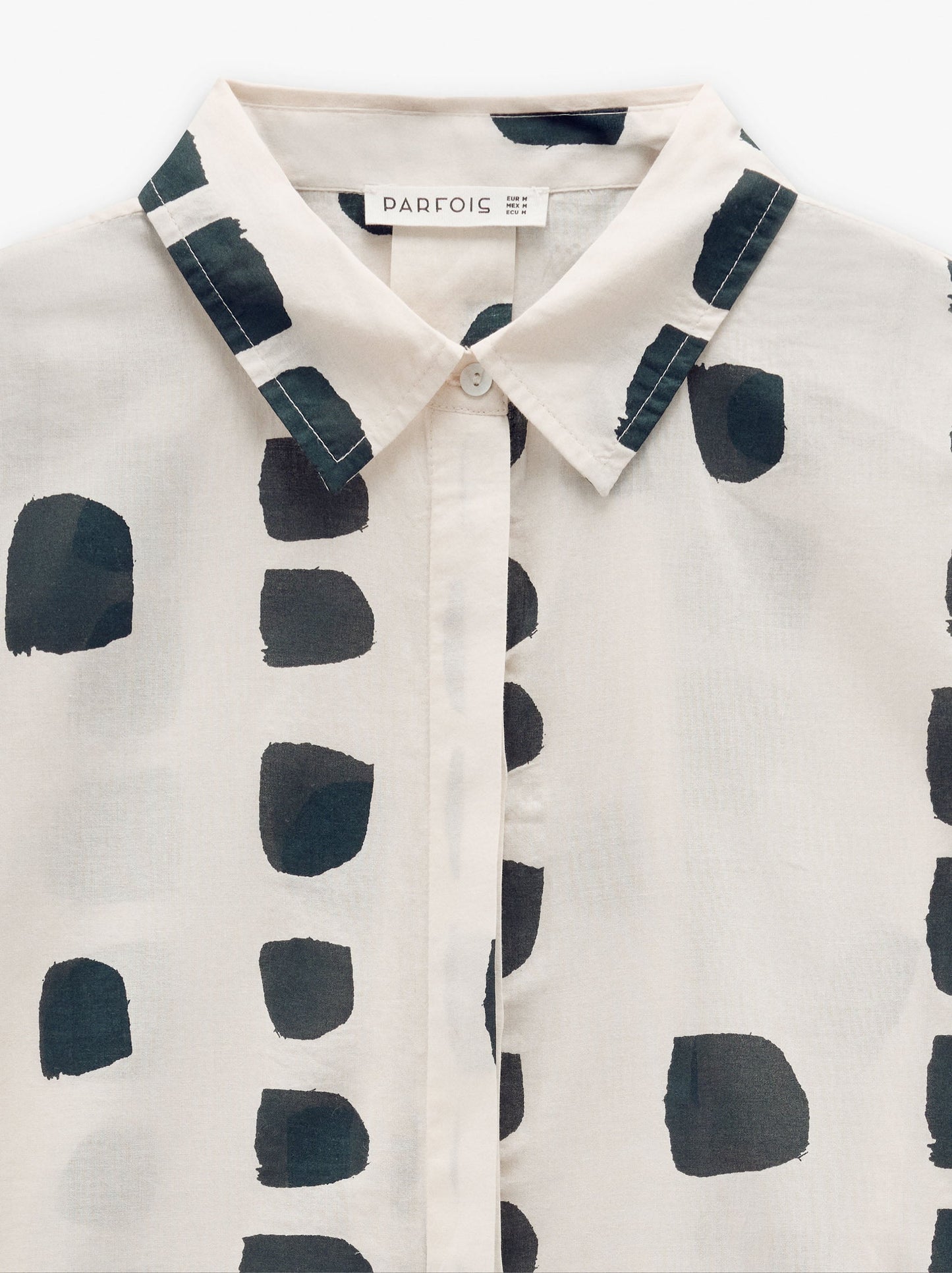 Printed Short-Sleeve Shirt With 100% Cotton