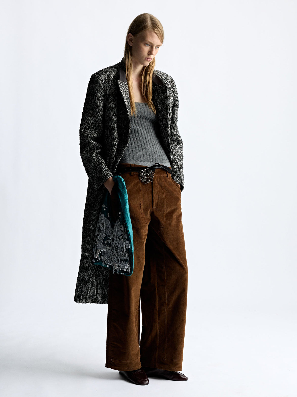 Wide Leg Corduroy Trousers