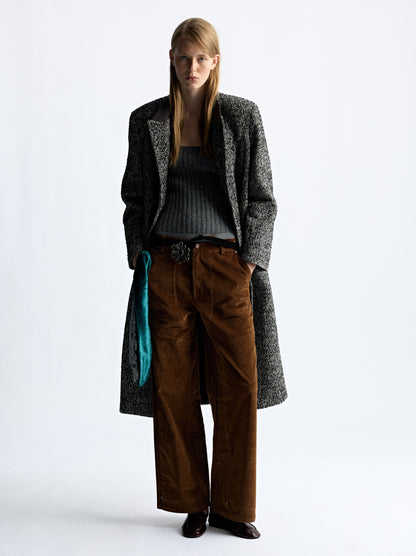 Wide Leg Corduroy Trousers