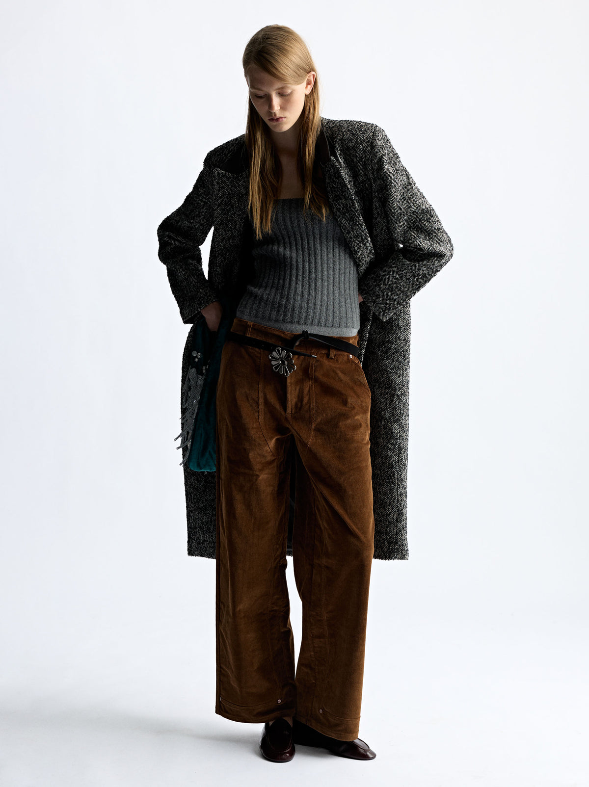 Wide Leg Corduroy Trousers