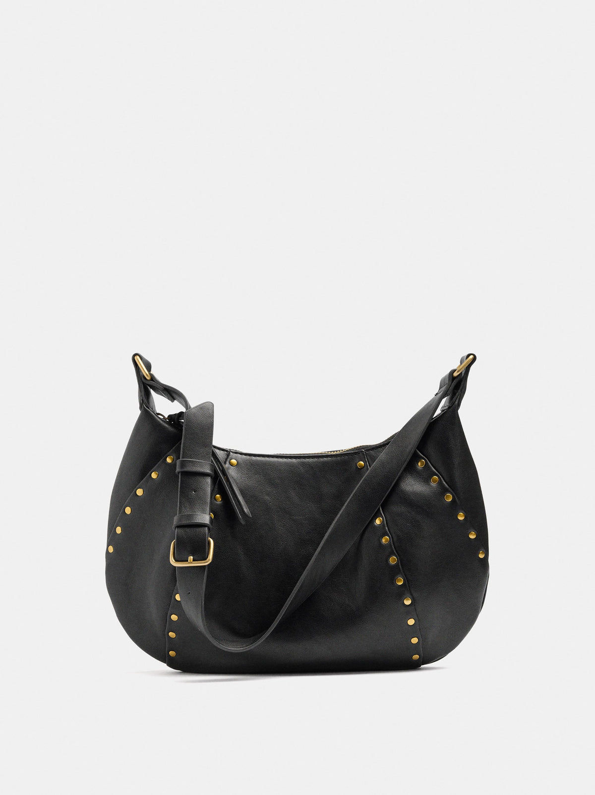 Oval Shoulder Bag With Studs