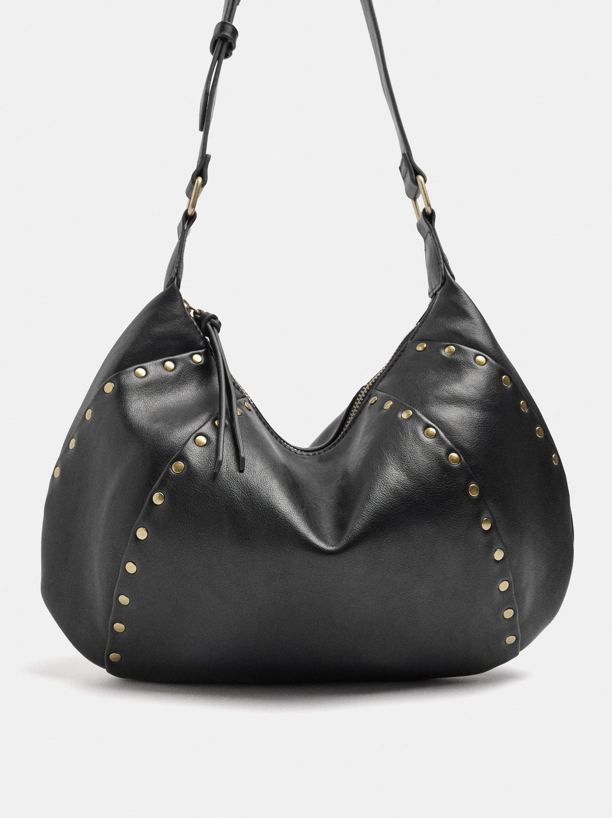 Oval Shoulder Bag With Studs