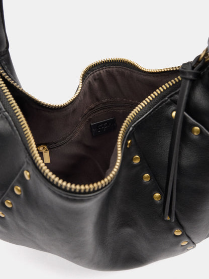 Oval Shoulder Bag With Studs