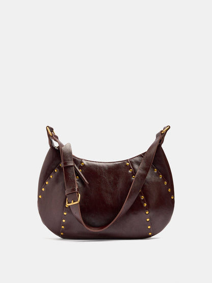 Oval Shoulder Bag With Studs