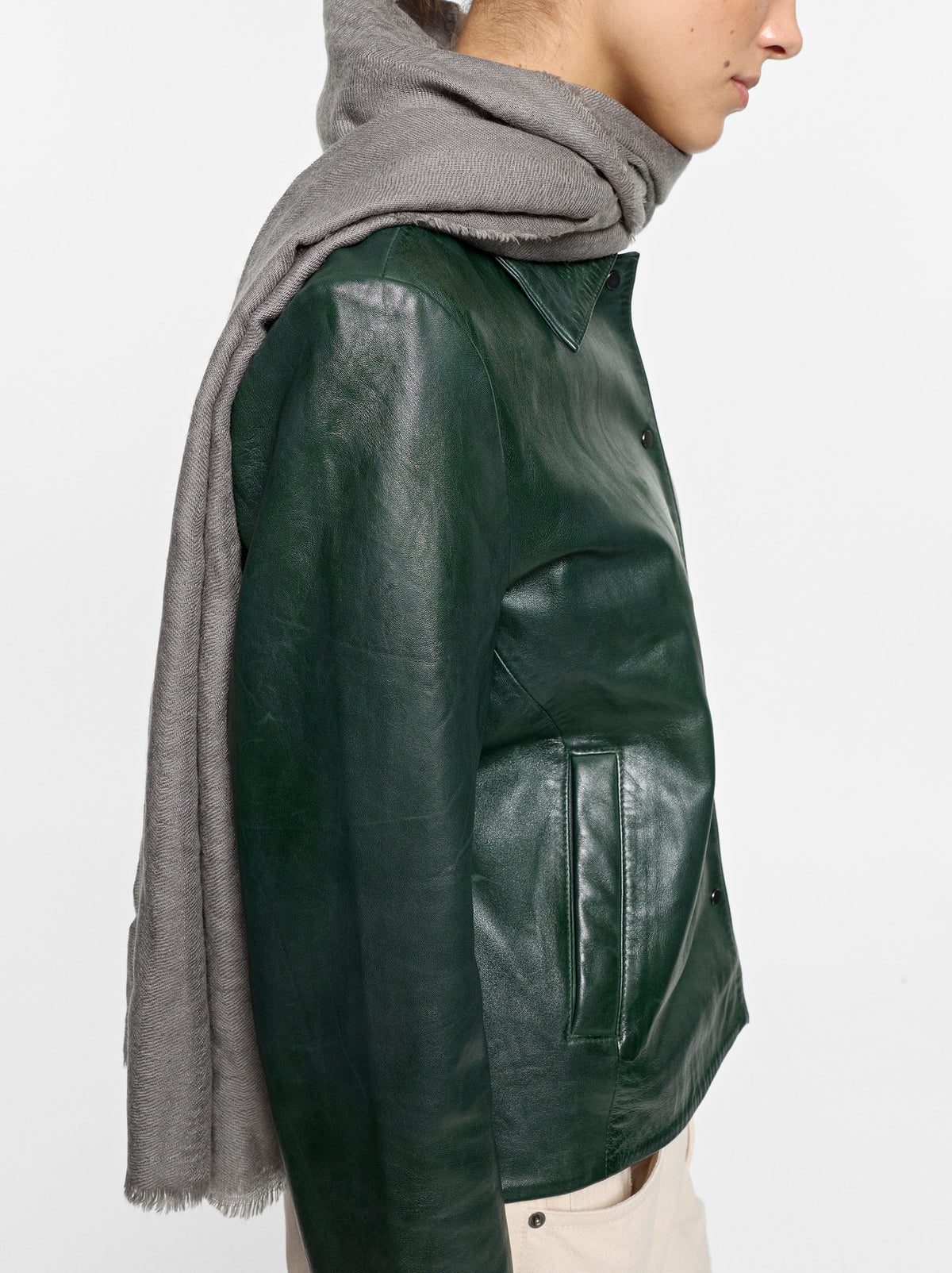 Plain Wool-Blend Pashmina