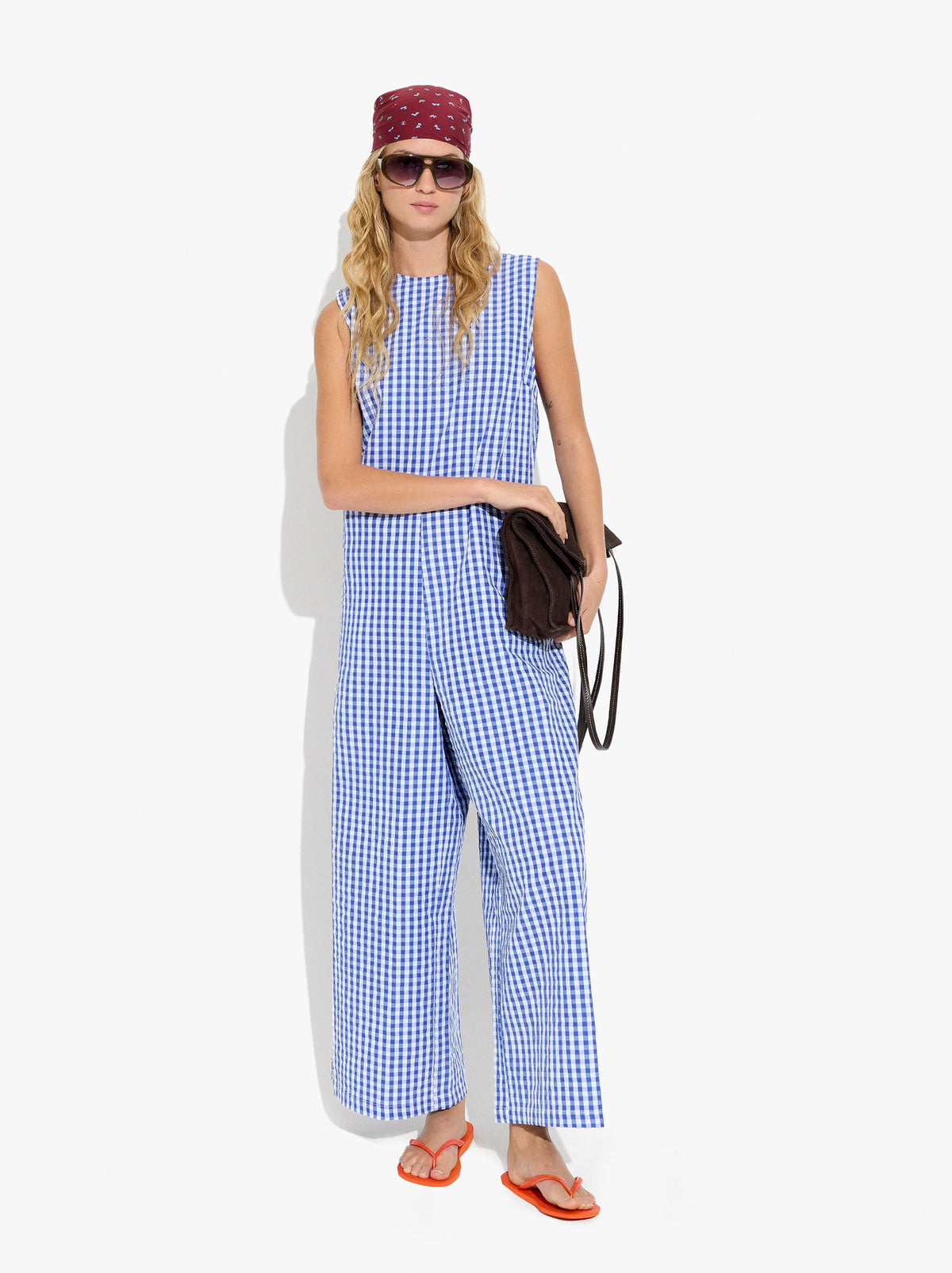 Cotton Jumpsuit With Vichy Squares