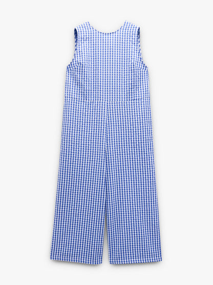Cotton Jumpsuit With Vichy Squares