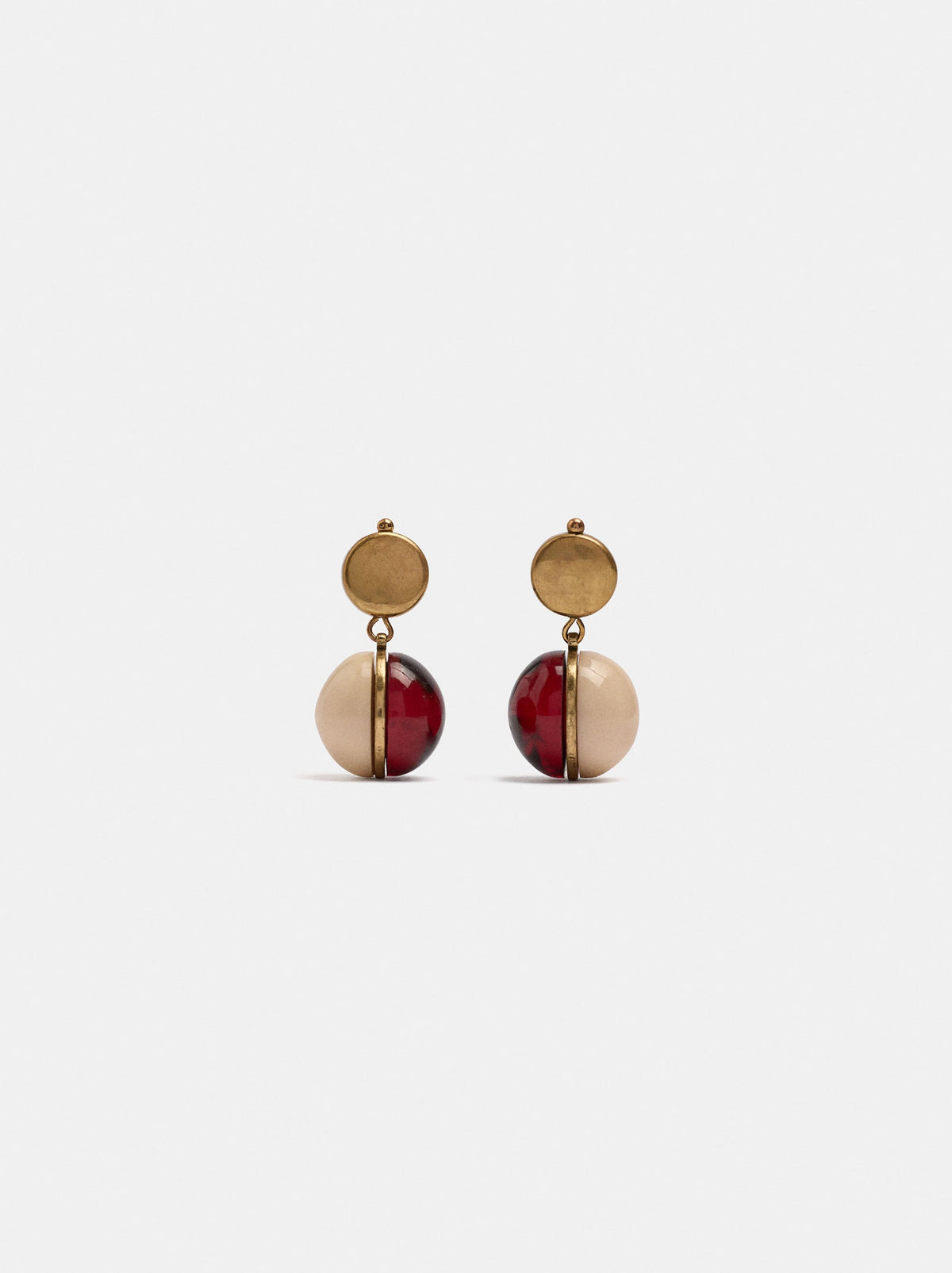 Bicolor Sphere Earrings