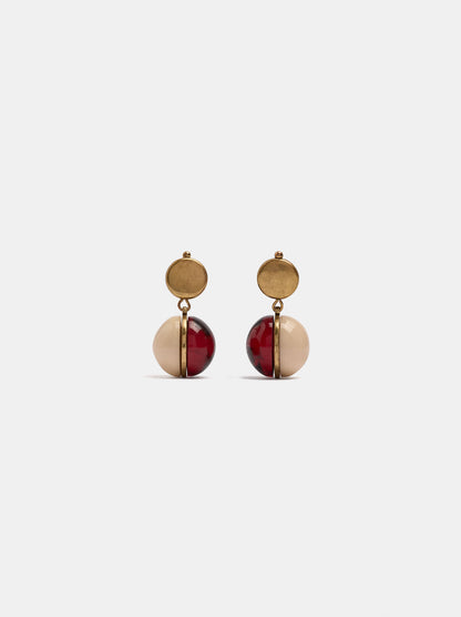 Bicolor Sphere Earrings