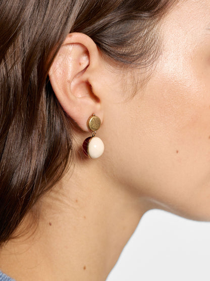 Bicolor Sphere Earrings