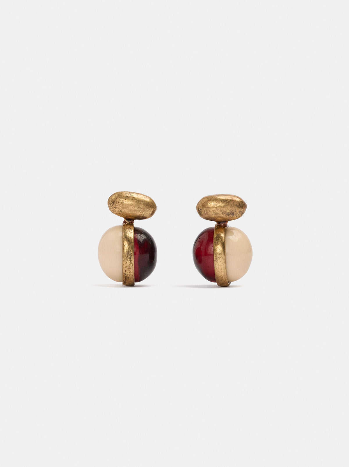 Bicolor Sphere Earrings
