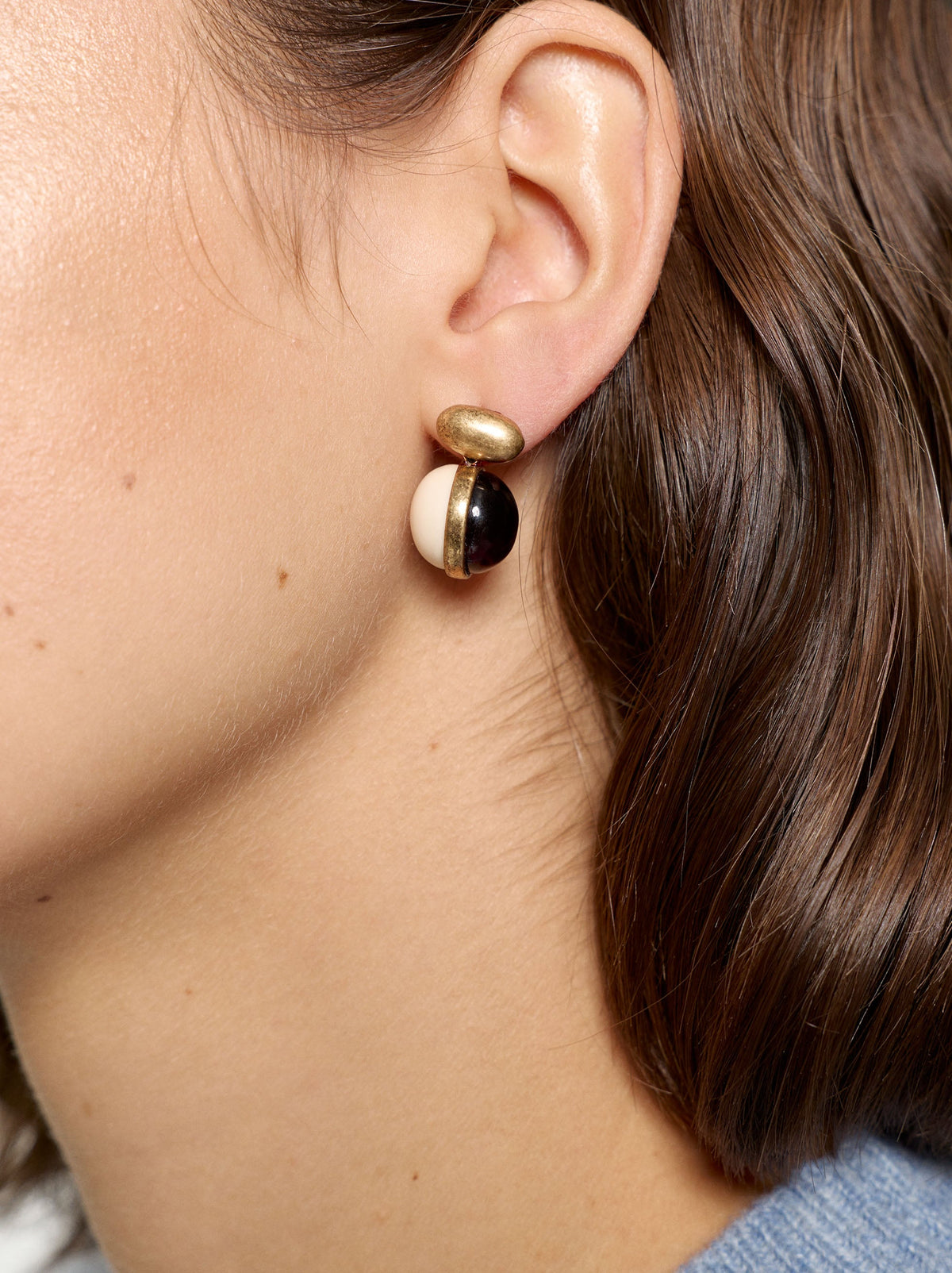 Bicolor Sphere Earrings