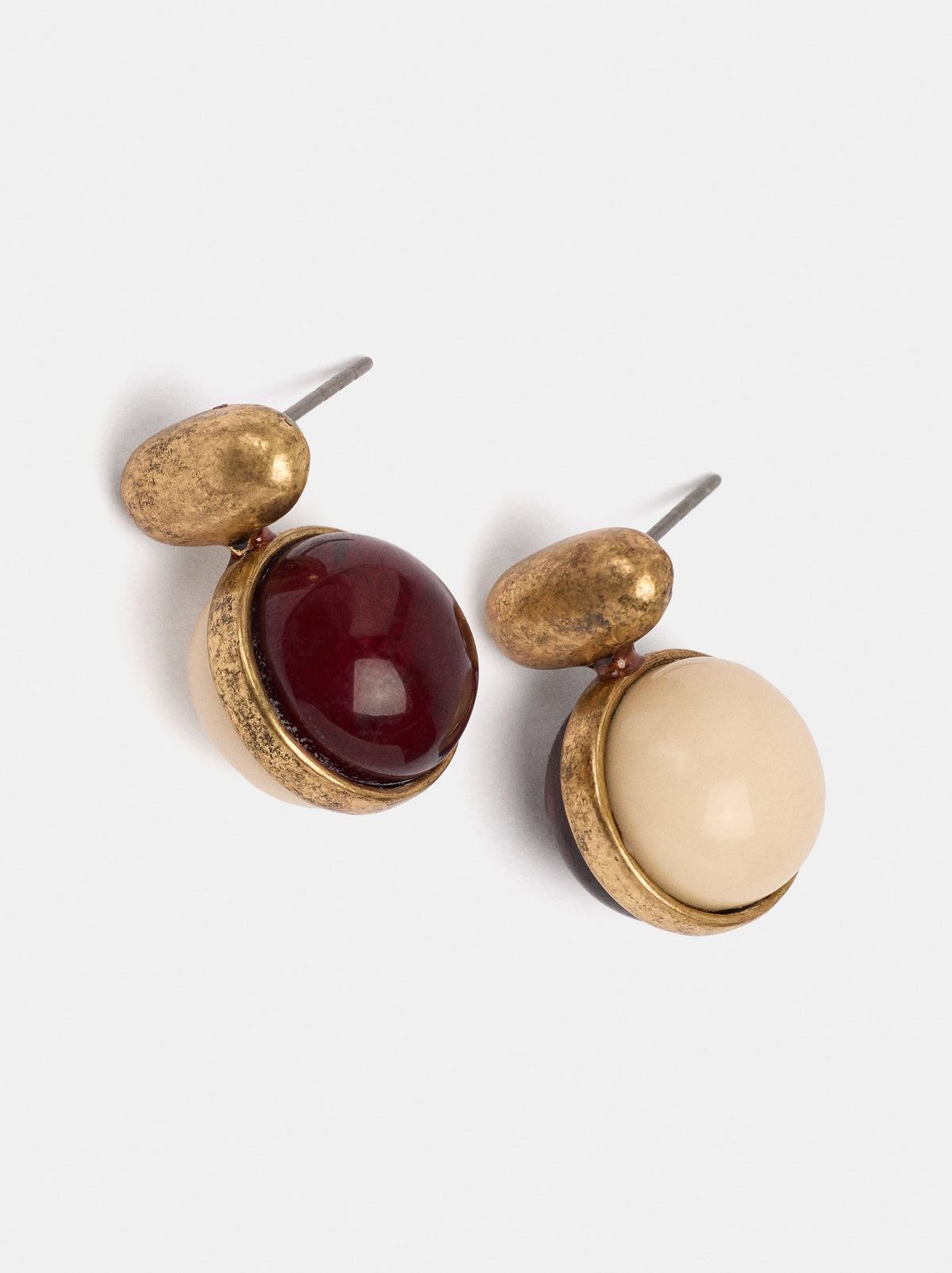 Bicolor Sphere Earrings