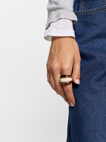 Bicolor Triple-Effect Ring