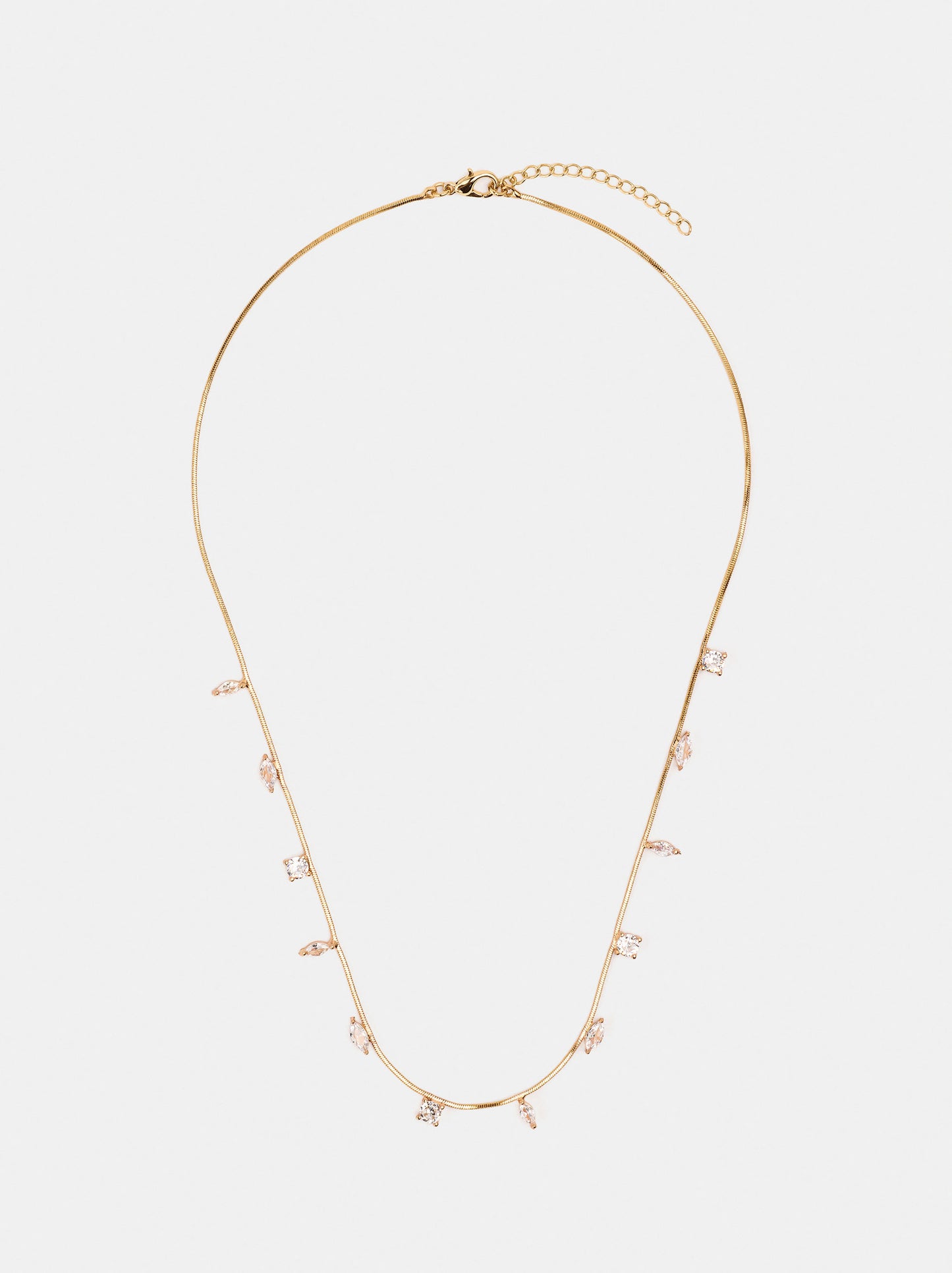Short Necklace With Zirconia Stones
