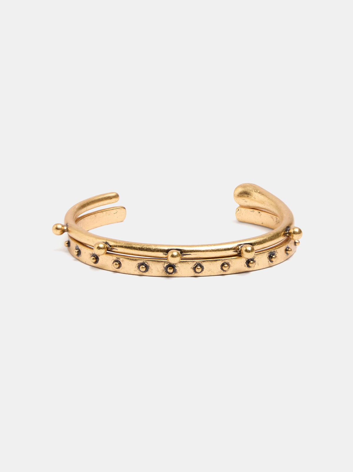 Set Of Rigid Bracelets With Beads