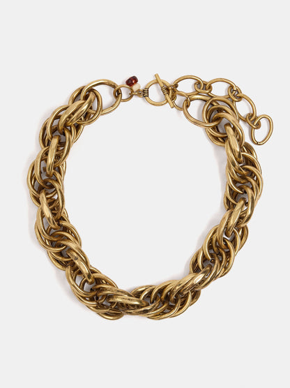 Short Necklace With Interlocking Links